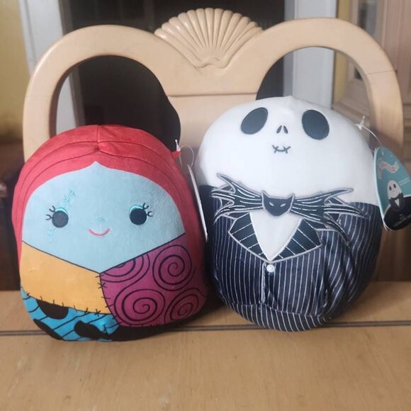 Squishmallow Nightmare before Christmas Jack and Sally 8"plush - Picture 1 of 7
